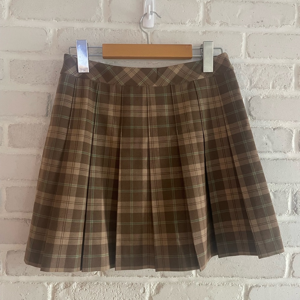 Sunday Best Plaid Pleated Kilt Skirt, Size 6.